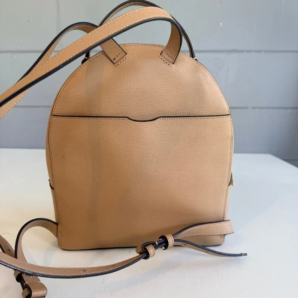 Kate Spade Sylvia Medium Backpack Blush Beige Leather Top Handle Bag